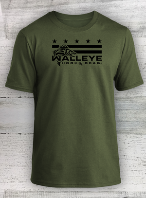 HD Fish - Subdued MERICANA - Short Sleeve - available in Catfish Walleye Crappie Bass