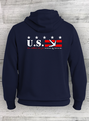 HD Turkey Patriotic 250 Blended Hoodie -Pullover Hooded Sweatshirt