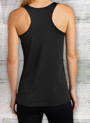HD FISH Pro - Ladies Competitor™ Racerback Tank - Black - Circle Series - Walleye Catfish Crappie Bass