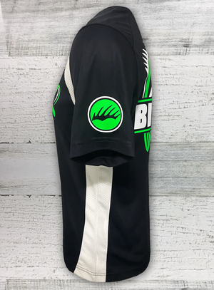 Big Bass Tuff - Bass Fishing Shirt - Dry Zone® Colorblock Crew Black/White