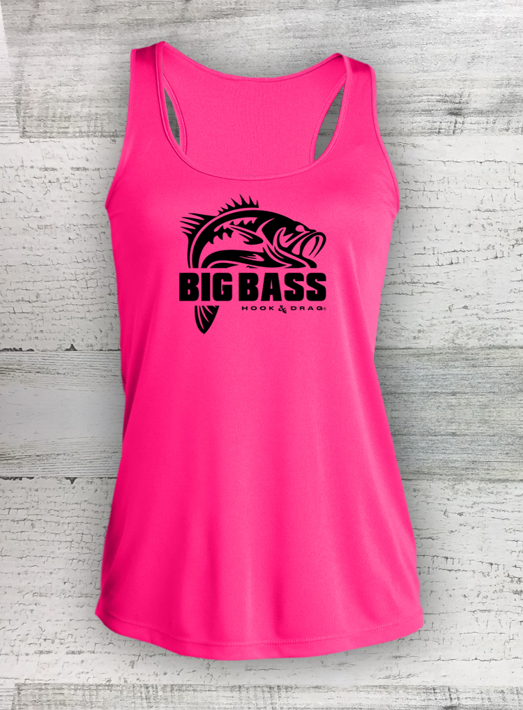 HD Fish - Modern Retro - Ladies Competitor™ Racerback Tank - Catfish, Walleye, Crappie and Bass