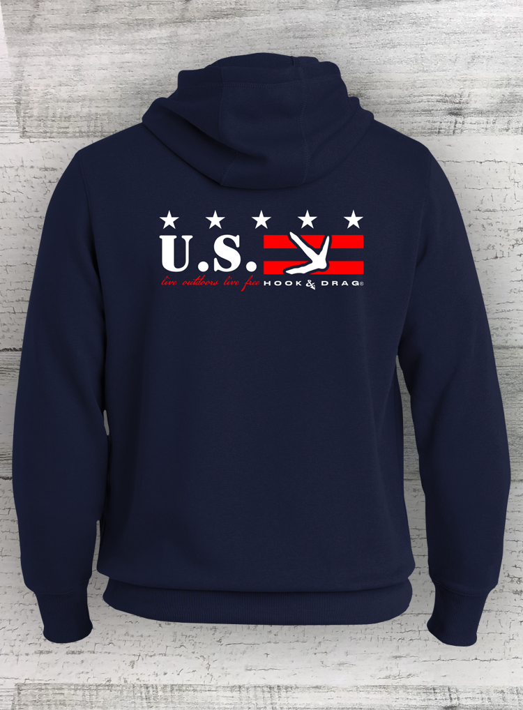 HD Turkey Patriotic 250 Blended Hoodie -Pullover Hooded Sweatshirt