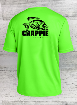 HD Fish Modern Retro - Racer Mesh Short Sleeve Tee - Catfish Walleye Crappie and Bass