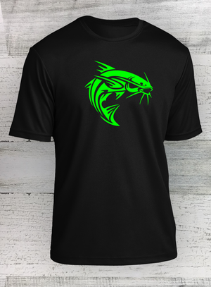 HD Fish Modern Retro - Racer Mesh Short Sleeve Tee - Catfish Walleye Crappie and Bass