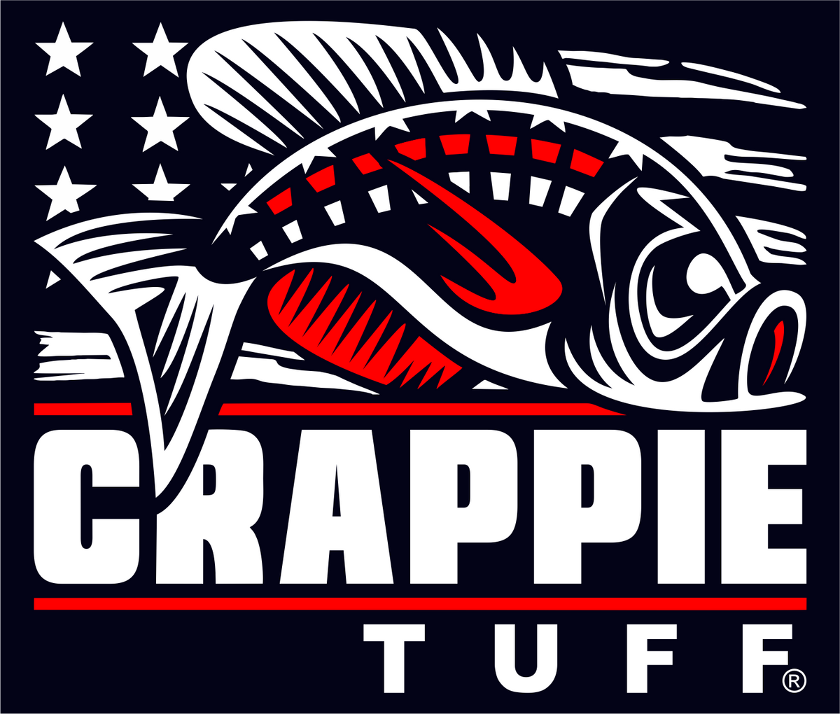 Crappie Tuff -Patriot - 5 x 4.25 - Decal